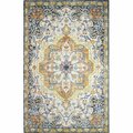 Bashian 2 ft. 6 in. x 8 ft. Sorrento Collection Transitional Polypropylene Power Loom Area Rug Ivy & Navy S236-IVNV-2.6X8-SR702